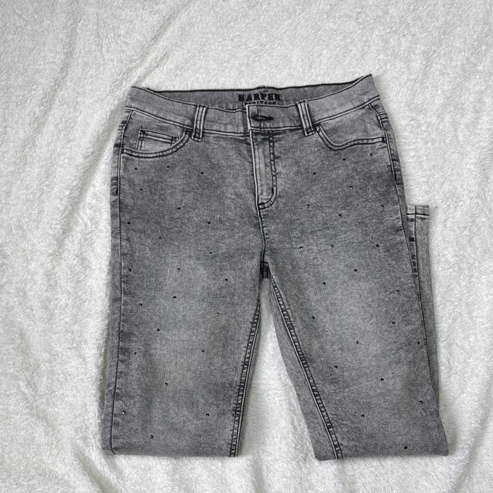 Harper Heritage Women's Skinny Jeans - Gray